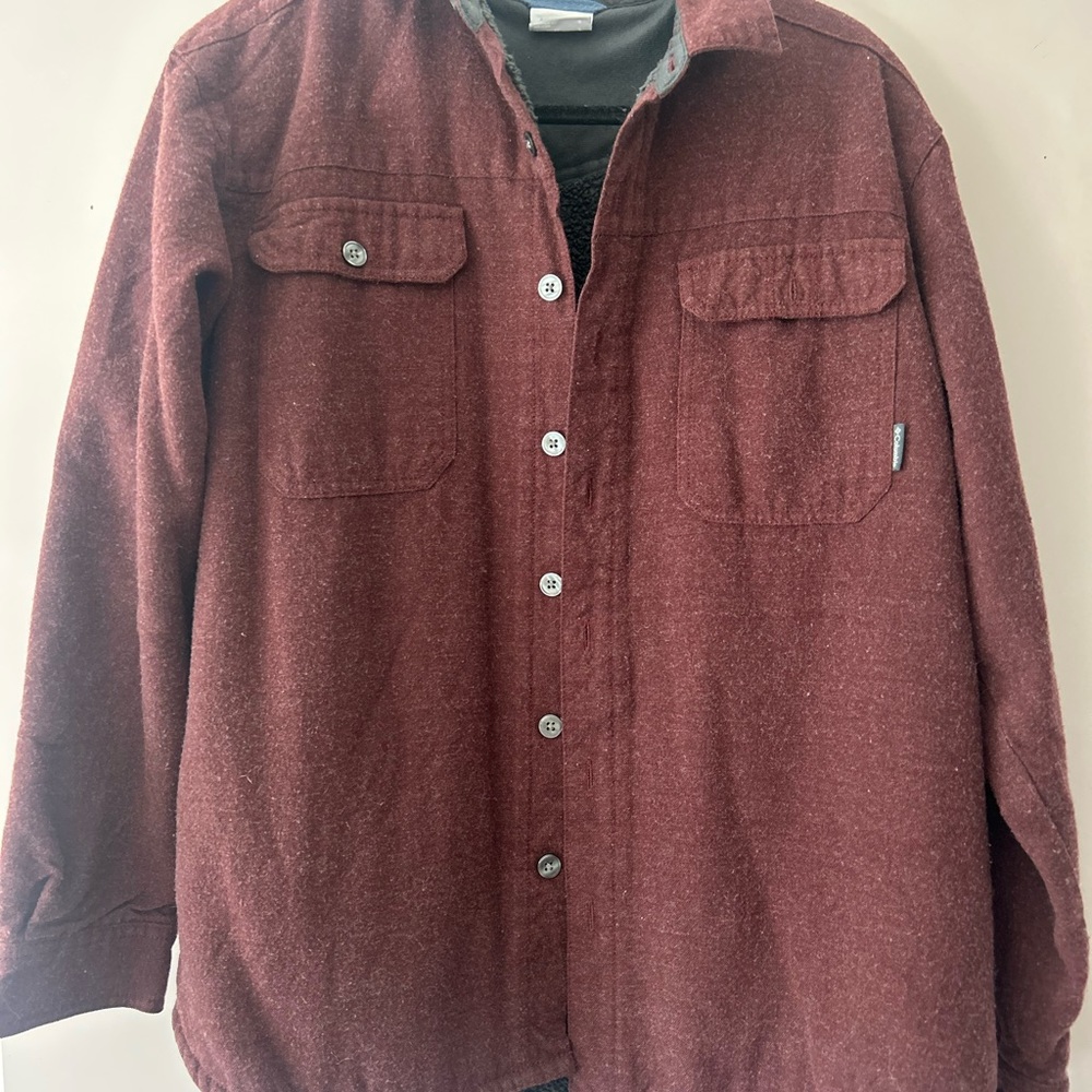 Columbia Men's Maroon Shirt Jacket